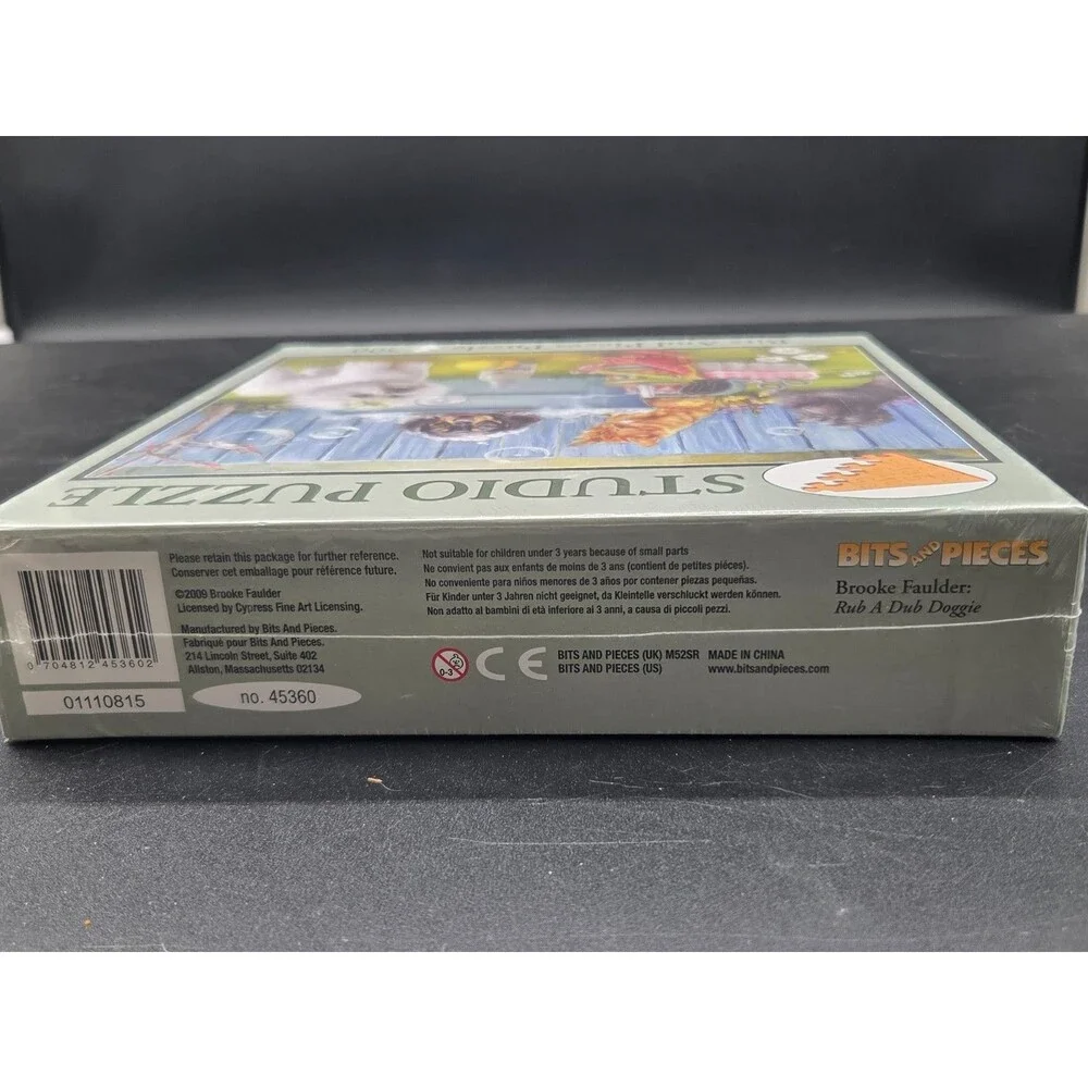Bits and Pieces 500 Piece Jigsaw Puzzle Rub a Dub Doggie Dogs in Bath 16x20 NEW